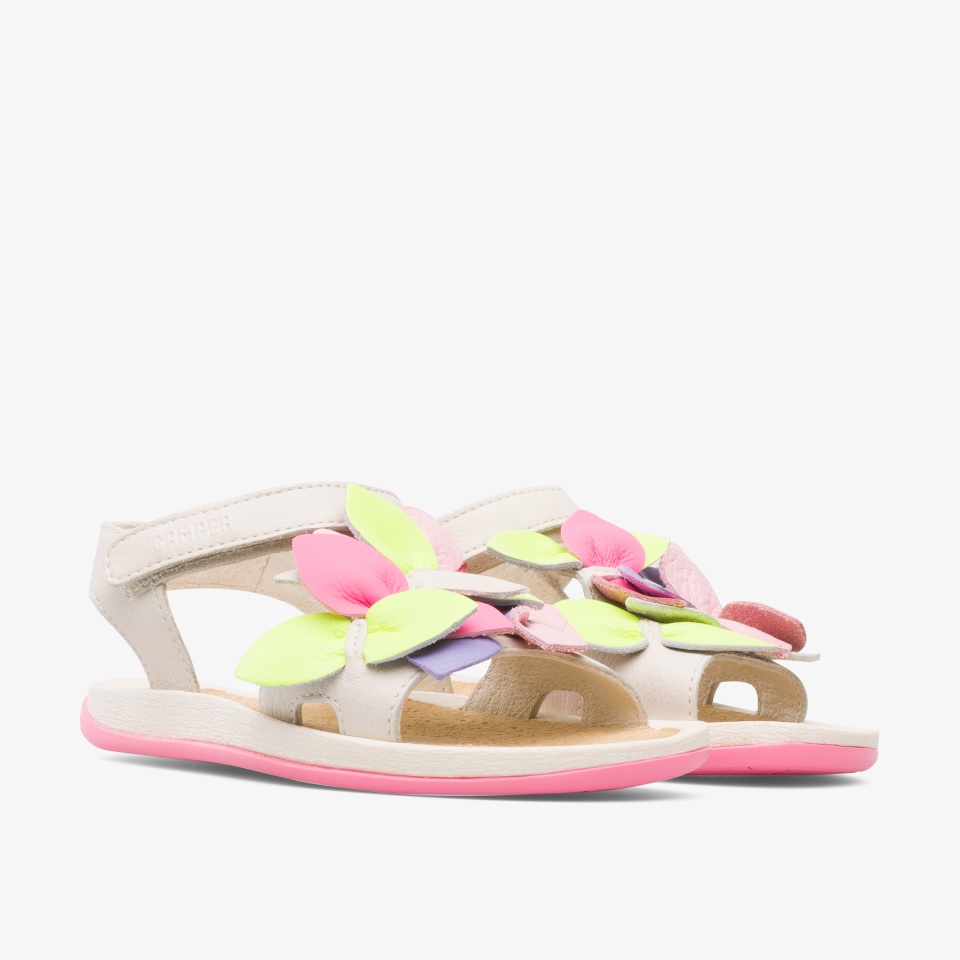 Camper Twins Beige/Multicolor - Camper Girls Sandals ||0956-TGOHD||